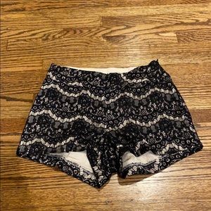 High-Waisted Lace Shorts